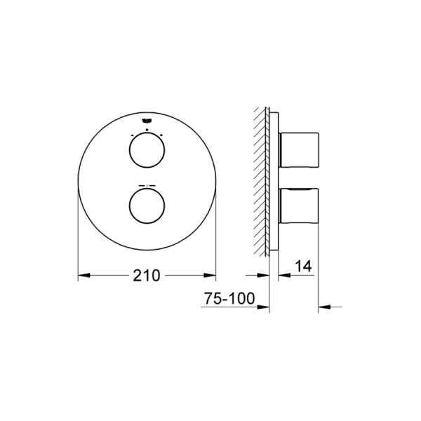 Grohe Grohtherm 3000 Termostatik Banyo Bataryası Altın