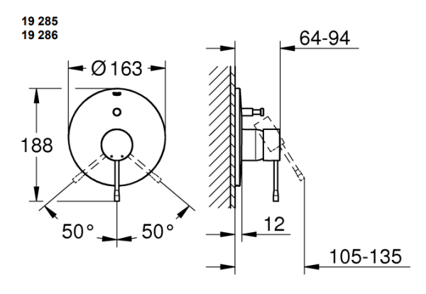 Grohe Essence New Ankastre Duş Bataryası Parlak Nikel