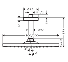 Hansgrohe Raindance S 240 Tepe Duşu