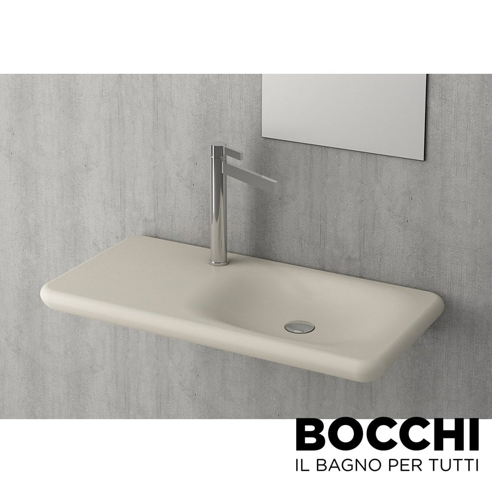 BOCCHI Fenice Etajerli Lavabo, 90 cm, Mat Yasemin