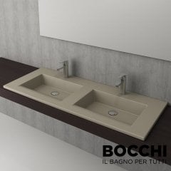 BOCCHI Milano Çift Gözlü Lavabo 120 cm (Mat-Yasemin)