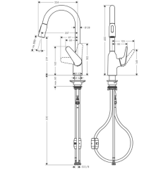 Hansgrohe Focus M429 Eviye Bataryası