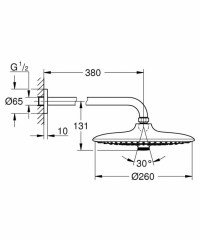 Grohe Euphoria 260 Tepe Duşu 38 mm