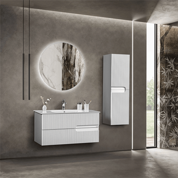 Bagnora Allegro 100 cm Mdf Banyo Dolabı Beyaz