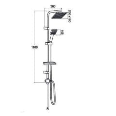 Mistillo Square Tower Robot Duş Sistemi