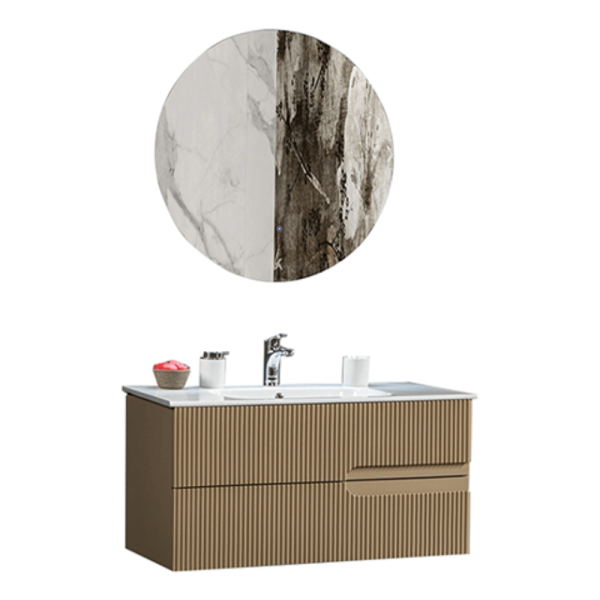 Bagnora Allegro 100 cm Mdf Banyo Dolabı Cappucino