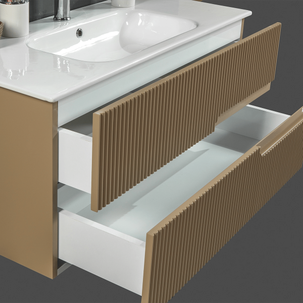 Bagnora Allegro 100 cm Mdf Banyo Dolabı Cappucino