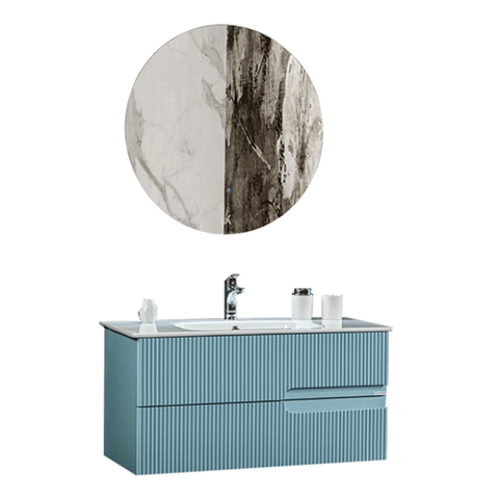 Bagnora Allegro 100 cm Mdf Banyo Dolabı İce Blue