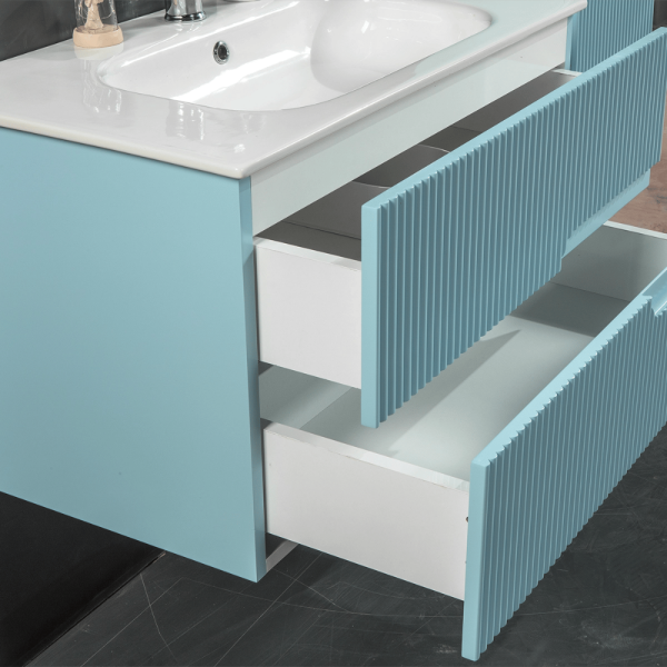 Bagnora Allegro 100 cm Mdf Banyo Dolabı İce Blue