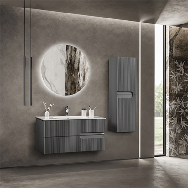 Bagnora Allegro 100 cm Mdf Banyo Dolabı Antrasit