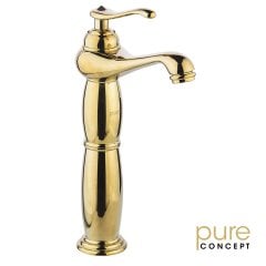 Pure Concept Magic F-216 Altın Sarı Set Üstü Lavabo Bataryası