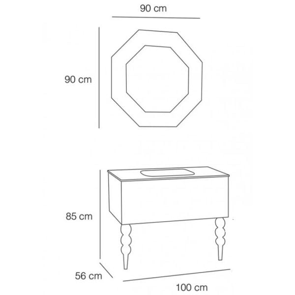 Fym Sultan Banyo Dolabı 100 Cm