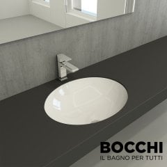 BOCCHİ Parma Tezgah Altı Lavabo 56 cm Parlak Beyaz