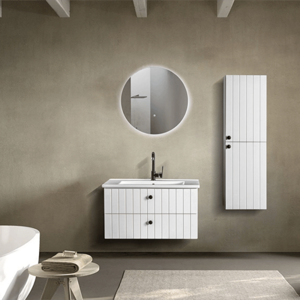 C Line 100 cm Beyaz Banyo Dolabı