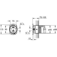 Grohe Rainshower Evrensel Sert Kutu, 1/2