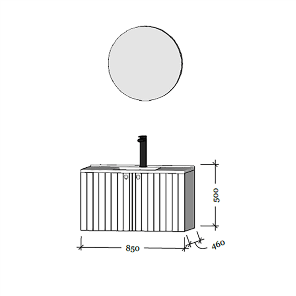 D Line 85 cm Beyaz Banyo Dolabı