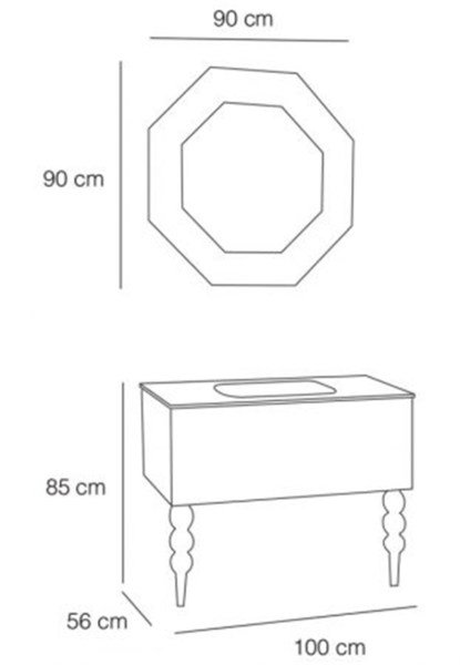 Fym Sultan Banyo Dolabı 100 Cm Beyaz