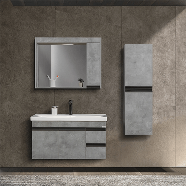 Bagnora Lotus 100 cm  Beton Banyo Dolabı