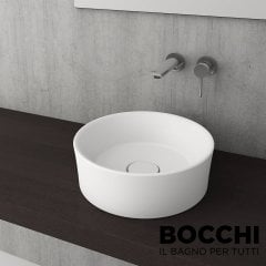 BOCCHI Vessel Çanak Lavabo,38 cm, Mat Beyaz