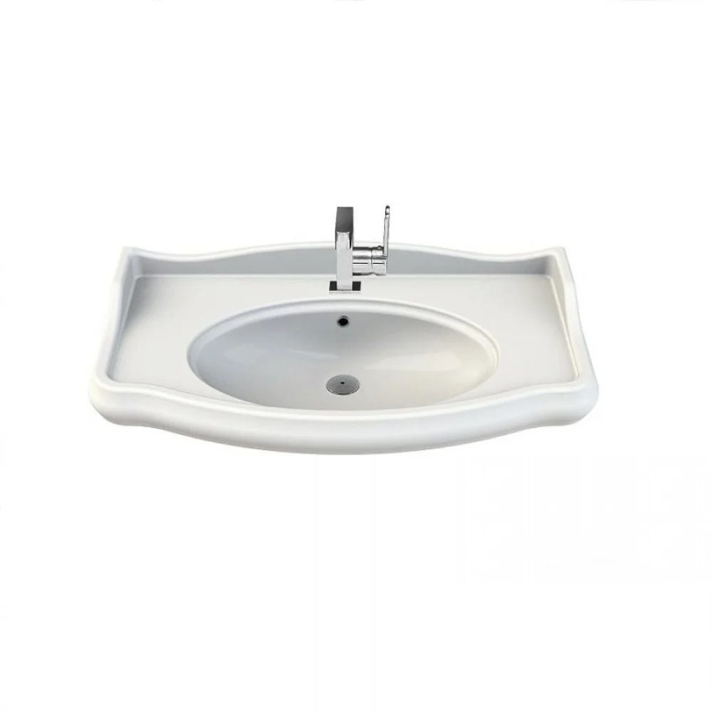 Turkuaz 1837 Etajerli Lavabo 80 cm