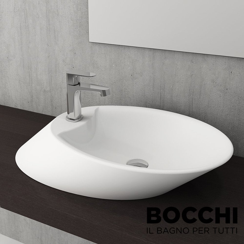 BOCCHI Vessel Çanak Lavabo, 70 cm Mat Beyaz