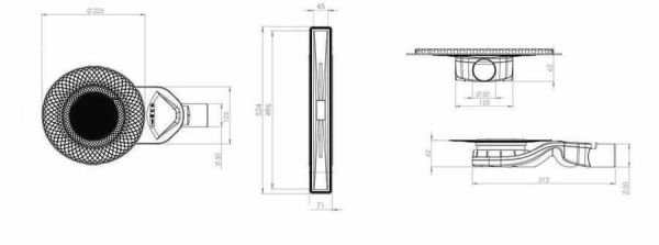 AQUANİT 90x135 Aqua Beyaz Porselen Duş Karosu