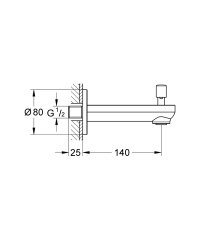 Grohe BauCosmopolitan Yön Değiştiricili Çıkış Ucu