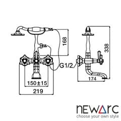 NEWARC Hexa Banyo Bataryası Gold