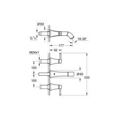 Grohe Grandera 3 Delikli Lavabo Bataryası 1/2 S-Boyut Parlak Krom