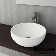 BOCCHI Venezia Çanak Lavabo, 45 cm, Parlak Beyaz