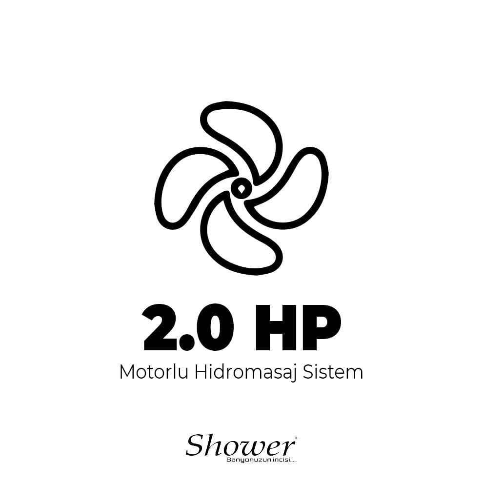 Shower Hidromasaj 2.0 HP Motorlu Sistem