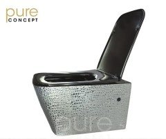 Pure Concept Asma Klozet Crocodile Silver Kanalsız