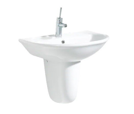 CREAVİT Selin 50x60 cm Lavabo, Yarım Ayak Beyaz