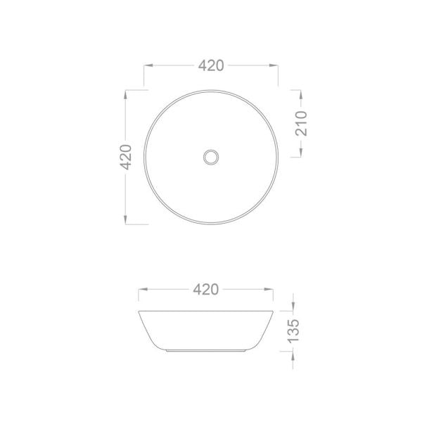 Pure GG-101 Mat Yeşil Altın Çanak Lavabo