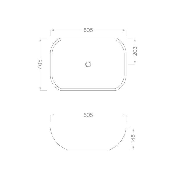 Pure TR-123 Geometrik Beyaz Altın Çanak Lavabo