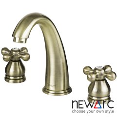 NEWARC Nostalgıc 3 Delikli Lavabo Bataryası Bronz