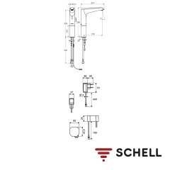 SCHELL Xerıs E Elektronik Lavabo Armatürü Elektrikli Kullanım