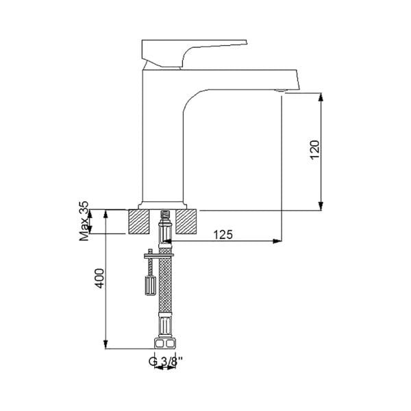 NEWARC Aqua Lavabo Bataryası - Altın 941528