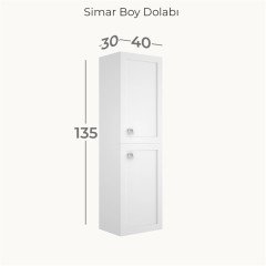 Belinza Simar 40 cm Boy Dolabı Antrasit