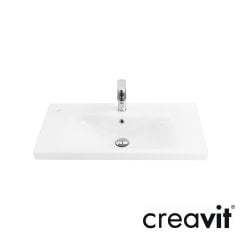 CREAVİT Eksen 45x80 cm Lavabo Exstra Beyaz