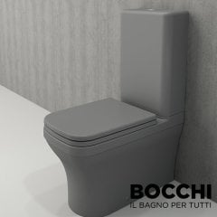BOCCHI Scala Arch Klozet Rezervuar Kombinasyon, Gri Kapak Dahil