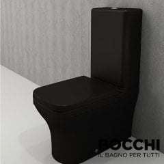 BOCCHI Scala Arch Klozet Rezervuar Kombinasyon, Mat Siyah Kapak Dahil
