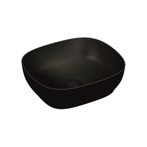 Vitra Outline Kare Çanak Lavabo, 48 cm, Mat Siyah