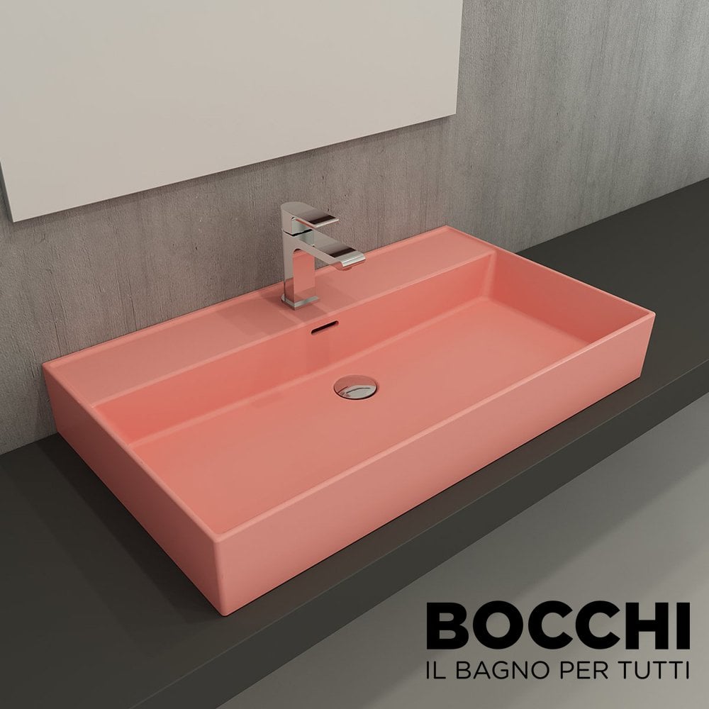 BOCCHİ Milano Lavabo 80 cm Mat Somon