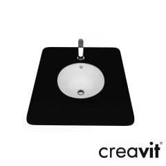 CREAVİT 38x38 Mare Tezgah altı Lavabo Beyaz