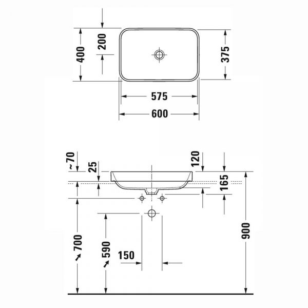 Duravit Happy D.2 PLus Çanak Lavabo 60 cm