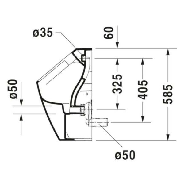 Duravit Me By Starck Pisuvar Beyaz (Kanalsız, Sineksiz)