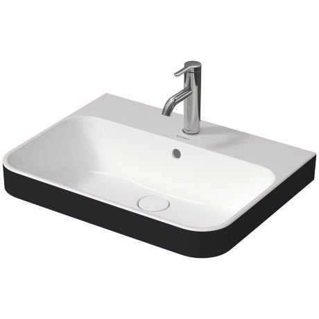 Duravit Happy D.2 PLus Tezgahüstü Lavabo 60 cm Beyaz- Mat antrasit