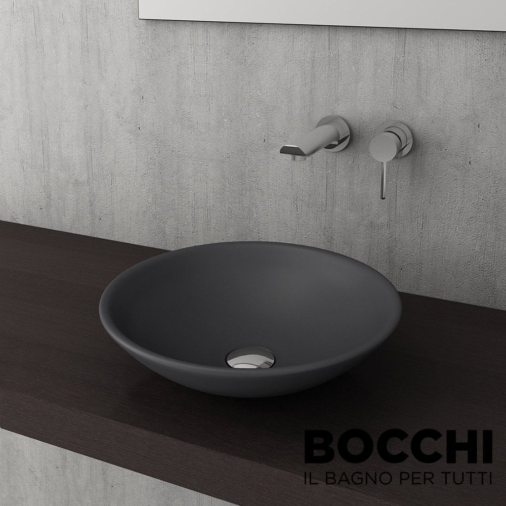 BOCCHI Venezia Çanak Lavabo, 40 cm, Mat Antrasit