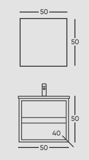 Belinza Stella 50 cm Banyo Dolabı Kaya Gri